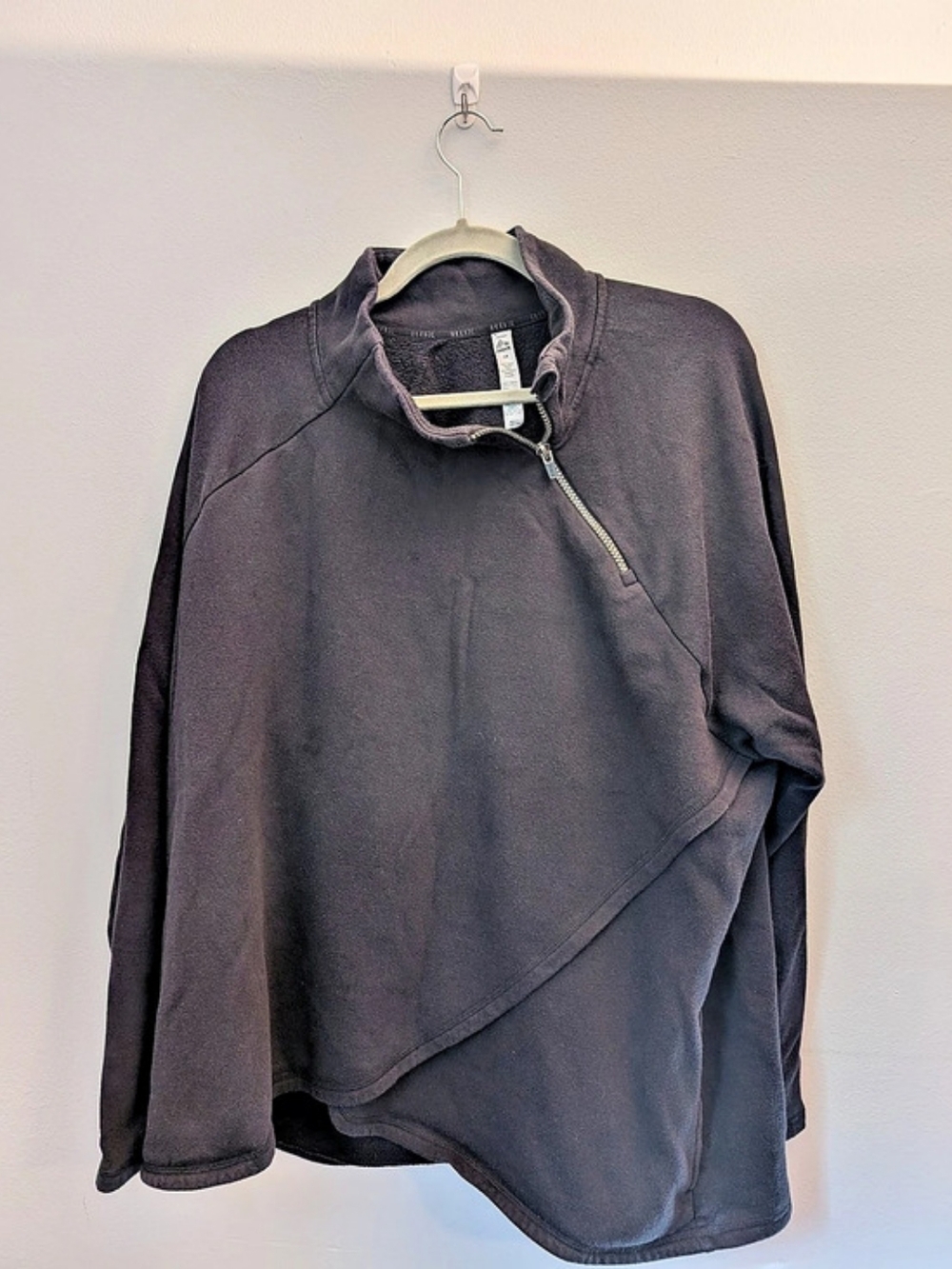RBX Asymmetrical Zip Pullover in Black Size 3X